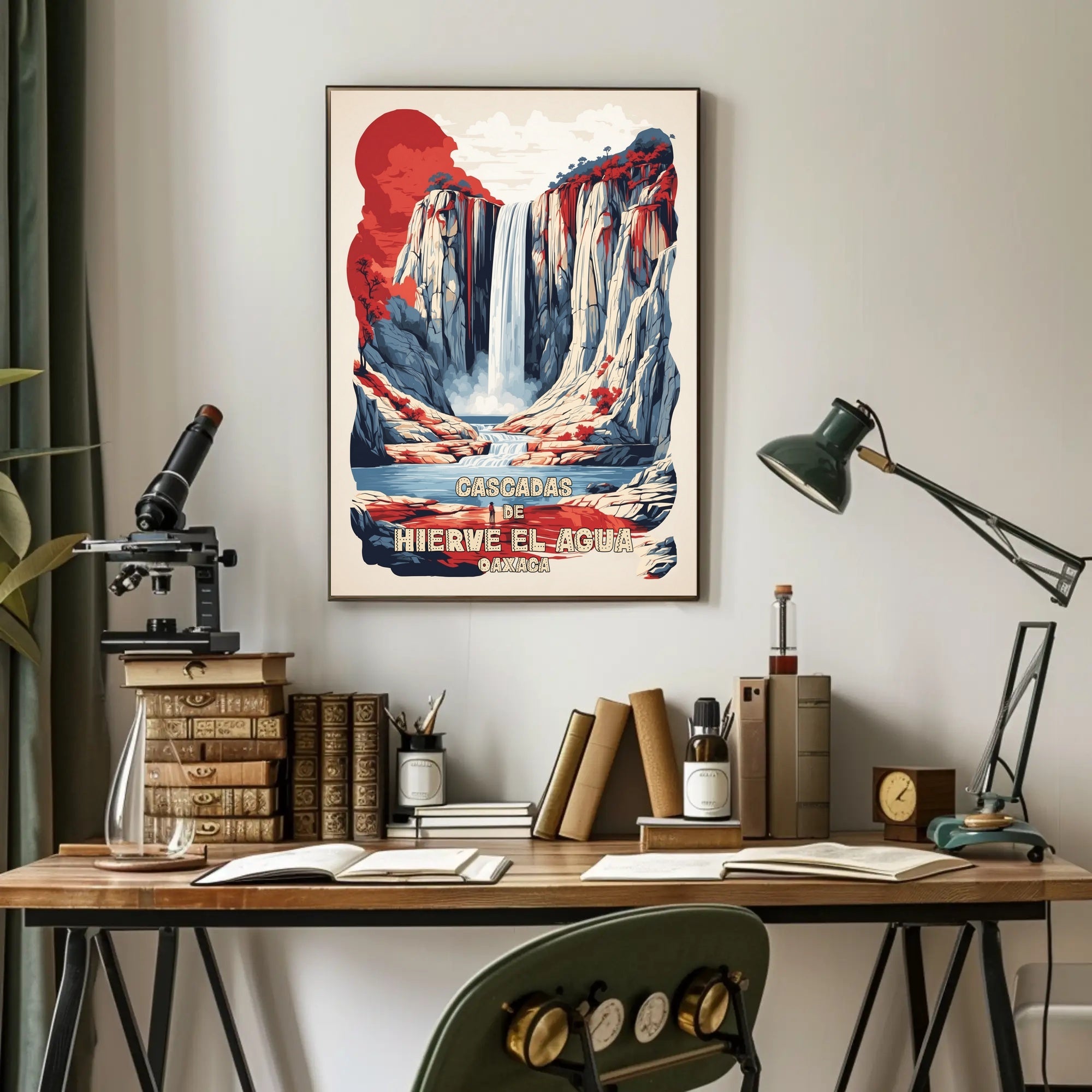 Hierve el Agua Vintage Travel Poster