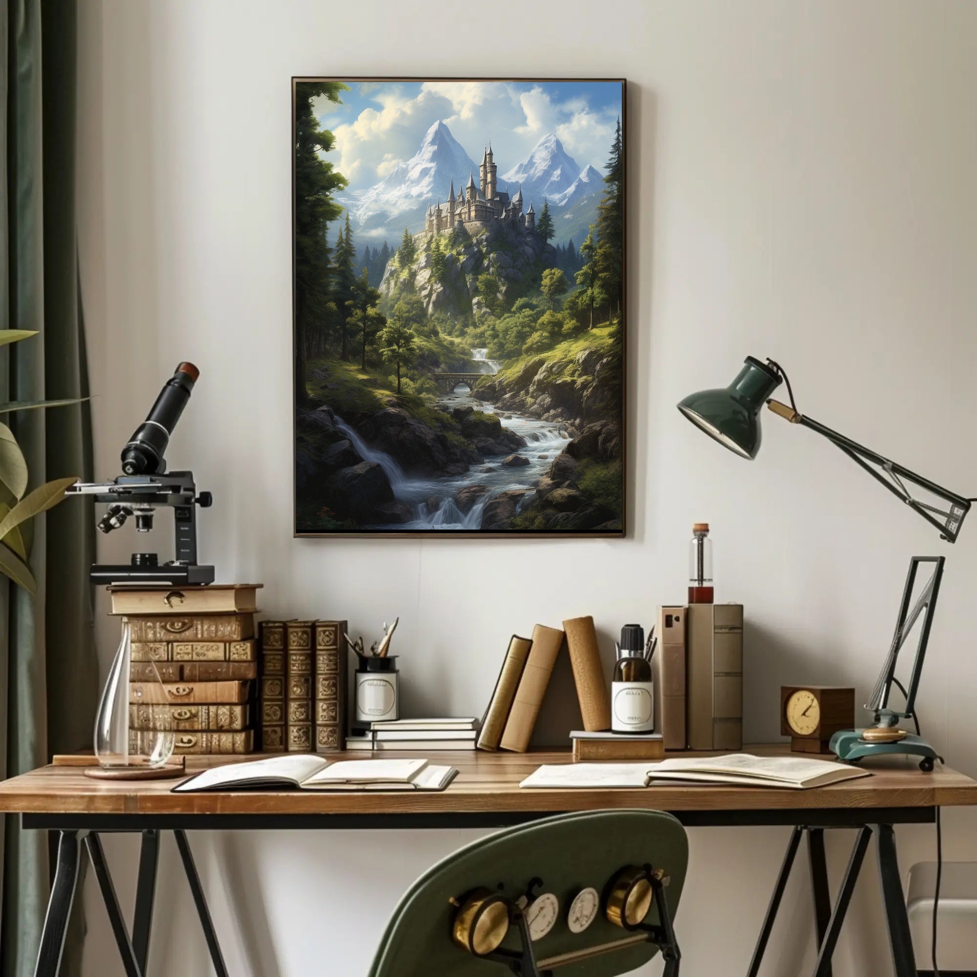 Fantasy Castle Landscape Adventure Poster
