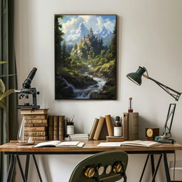Fantasy Castle Landscape Adventure Poster