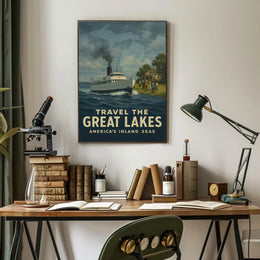 Travel the Great Lakes Poster