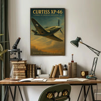 Curtiss XP-46 Vintage WWII Aviation Poster