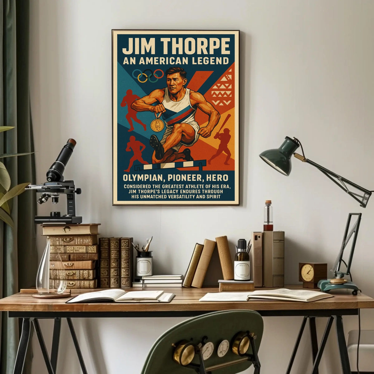 Jim Thorpe Legendary Athlete Poster