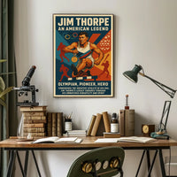 Jim Thorpe Legendary Athlete Poster