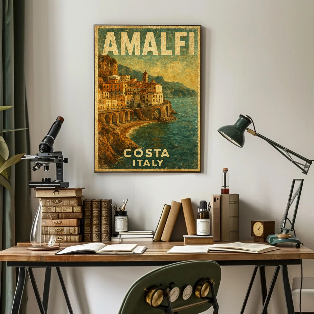 Amalfi Coast Italy Poster Art Museum Quality Wall Decor