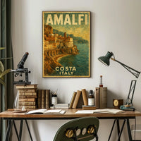 Amalfi Coast Italy Poster Art Museum Quality Wall Decor