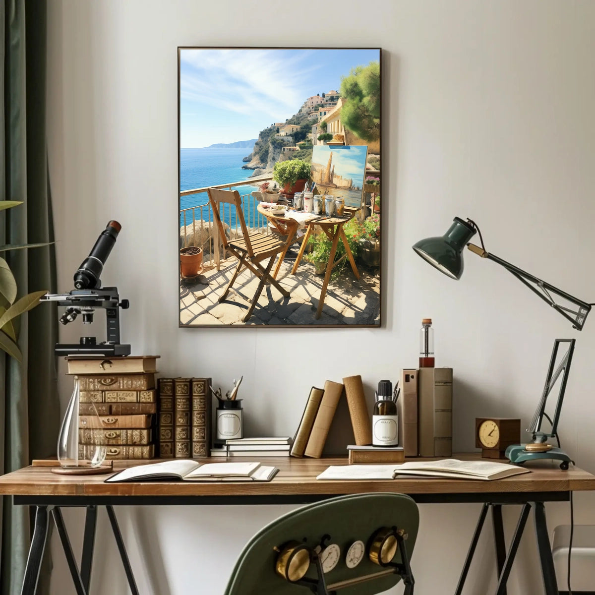 Serene Mediterranean Artists’ Retreat Travel Poster