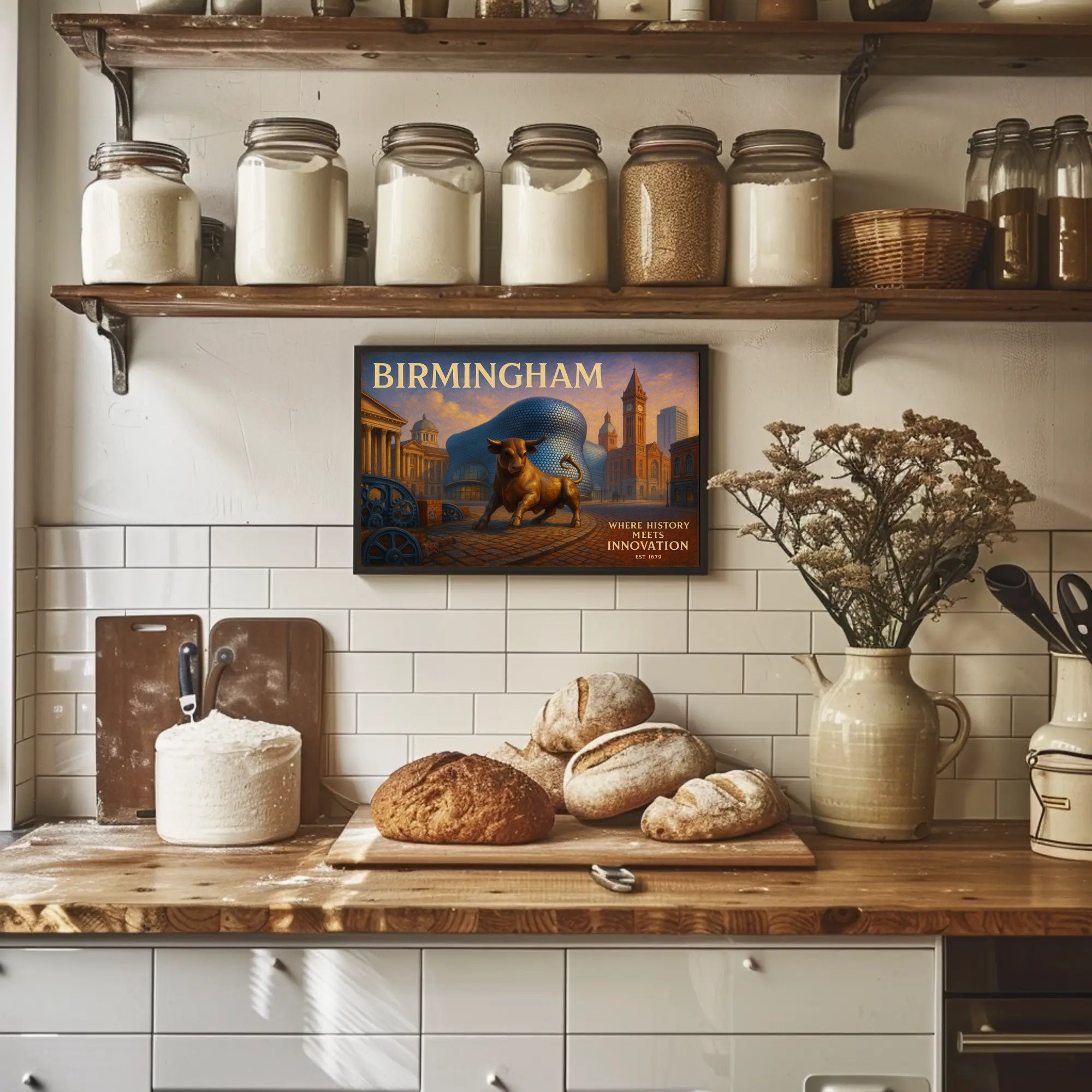 Birmingham Travel Poster Where History Meets Innovation