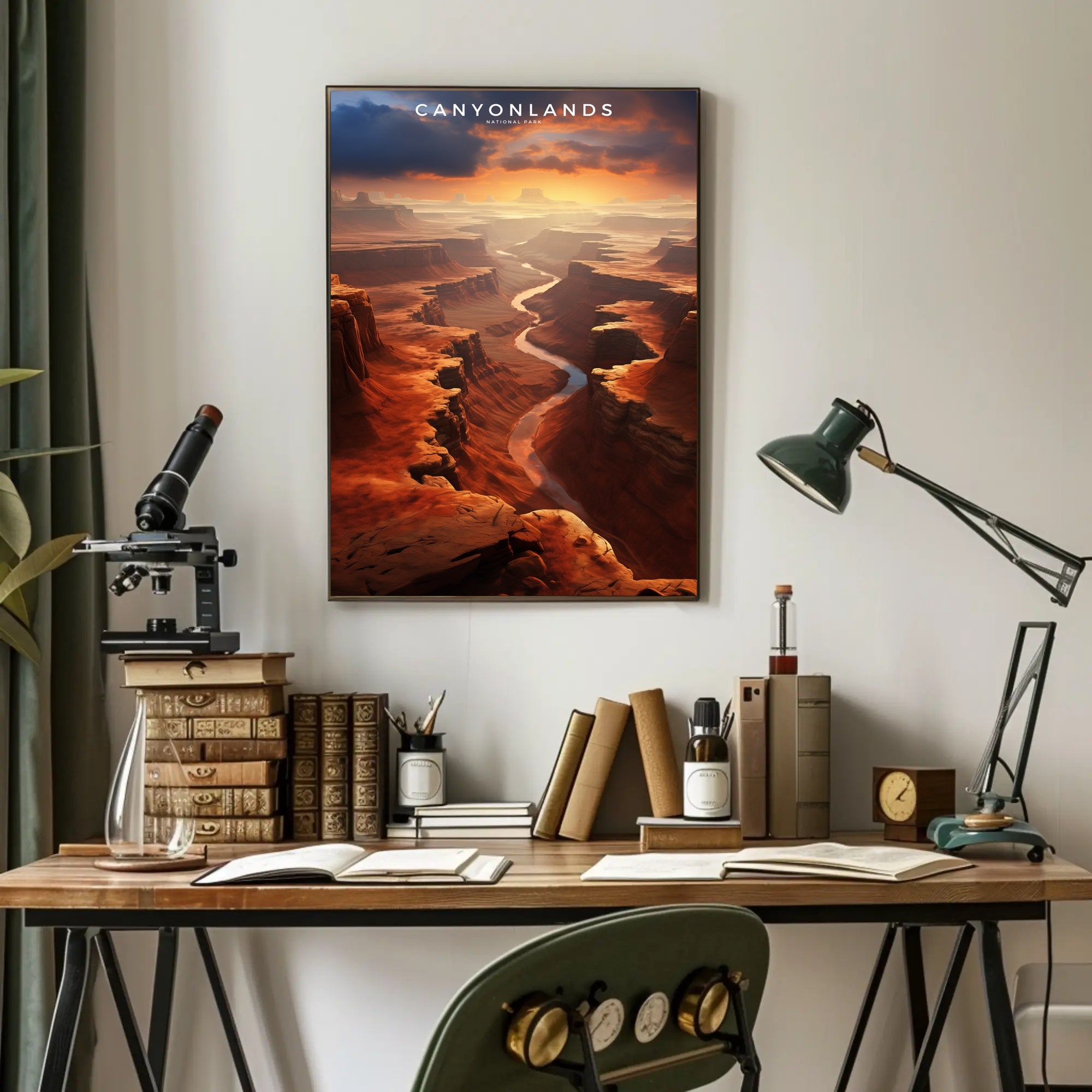 Canyonlands Sunset Poster Travel Wall Art Print