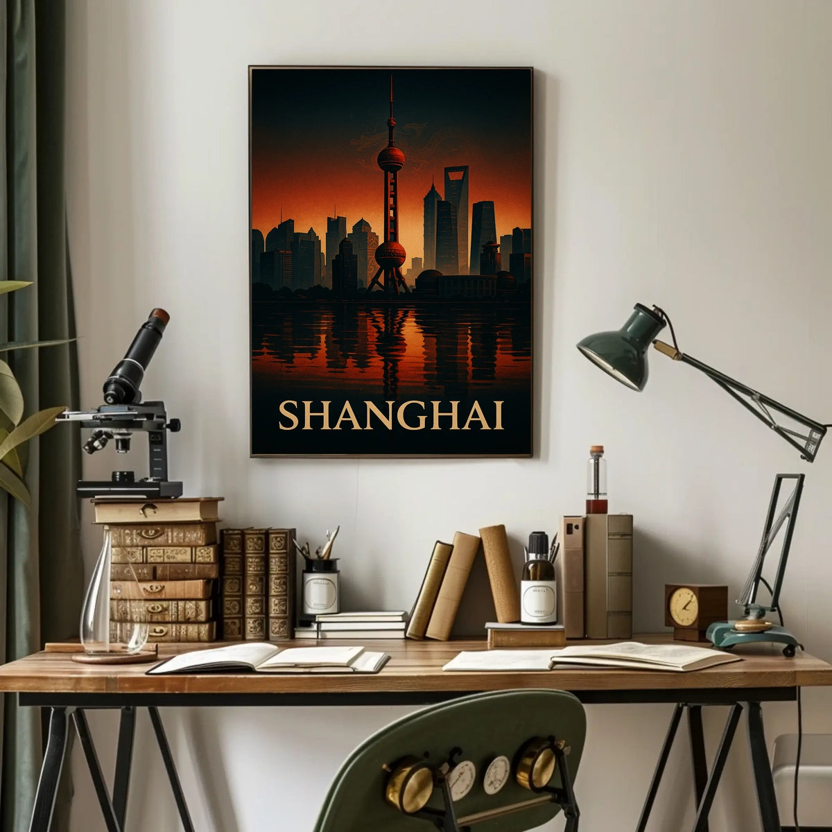Shanghai Skyline Poster