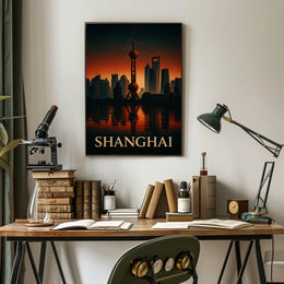 Shanghai Skyline Poster