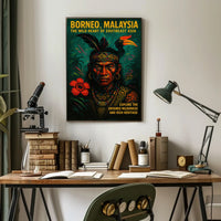 Borneo Malaysia Indigenous Culture Heritage Poster