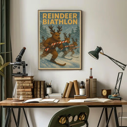 Reindeer Biathlon Poster