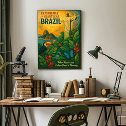 Experience The Heartbeat Of Brazil Poster