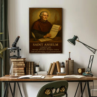 Saint Anselm Vintage Theological Art Cultural or Heritage Poster