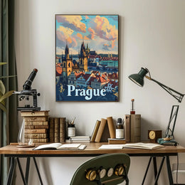 Prague Skyline Poster