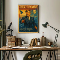 Visionary Leader Vintage Patriotic Art Poster Print