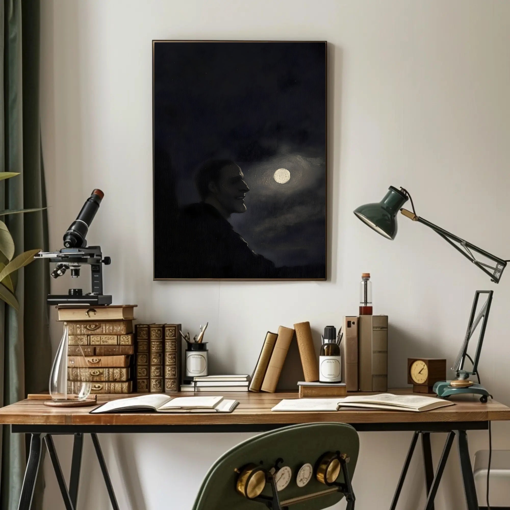 Moonlit Silhouette: Dark Night Fantasy or Mythology Poster PosterGoat