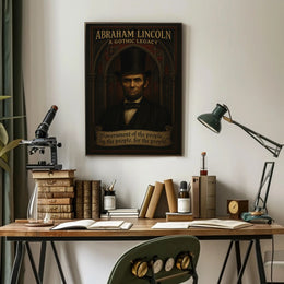 Abraham Lincoln Gothic Art Historical Presidential Poster PosterGoat