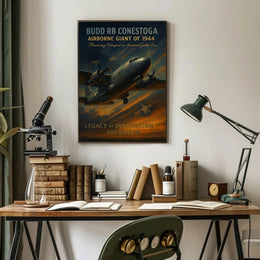 Budd RB Conestoga Vintage WWII Aviation Poster