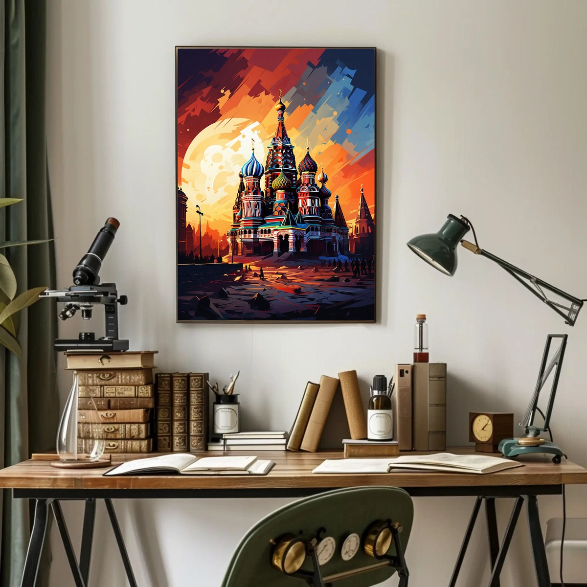 Vibrant St. Basil's Cathedral Travel Art Poster