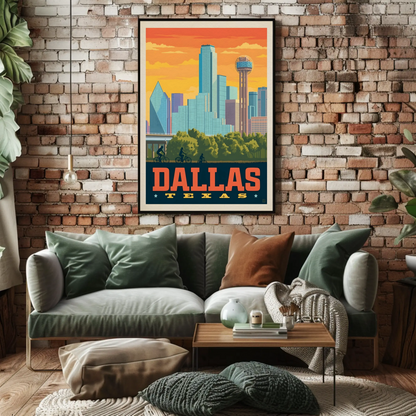 Dallas Texas Vintage Poster