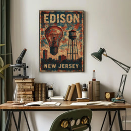 Edison New Jersey Scenic Town Poster