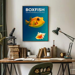 Boxfish The Armored Beauty of the Reef Poster PosterGoat