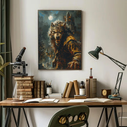 The Beast Under the Moonlight Art Print Poster PosterGoat