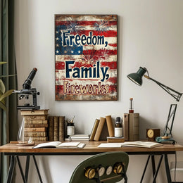 Freedom Family Fireworks Poster