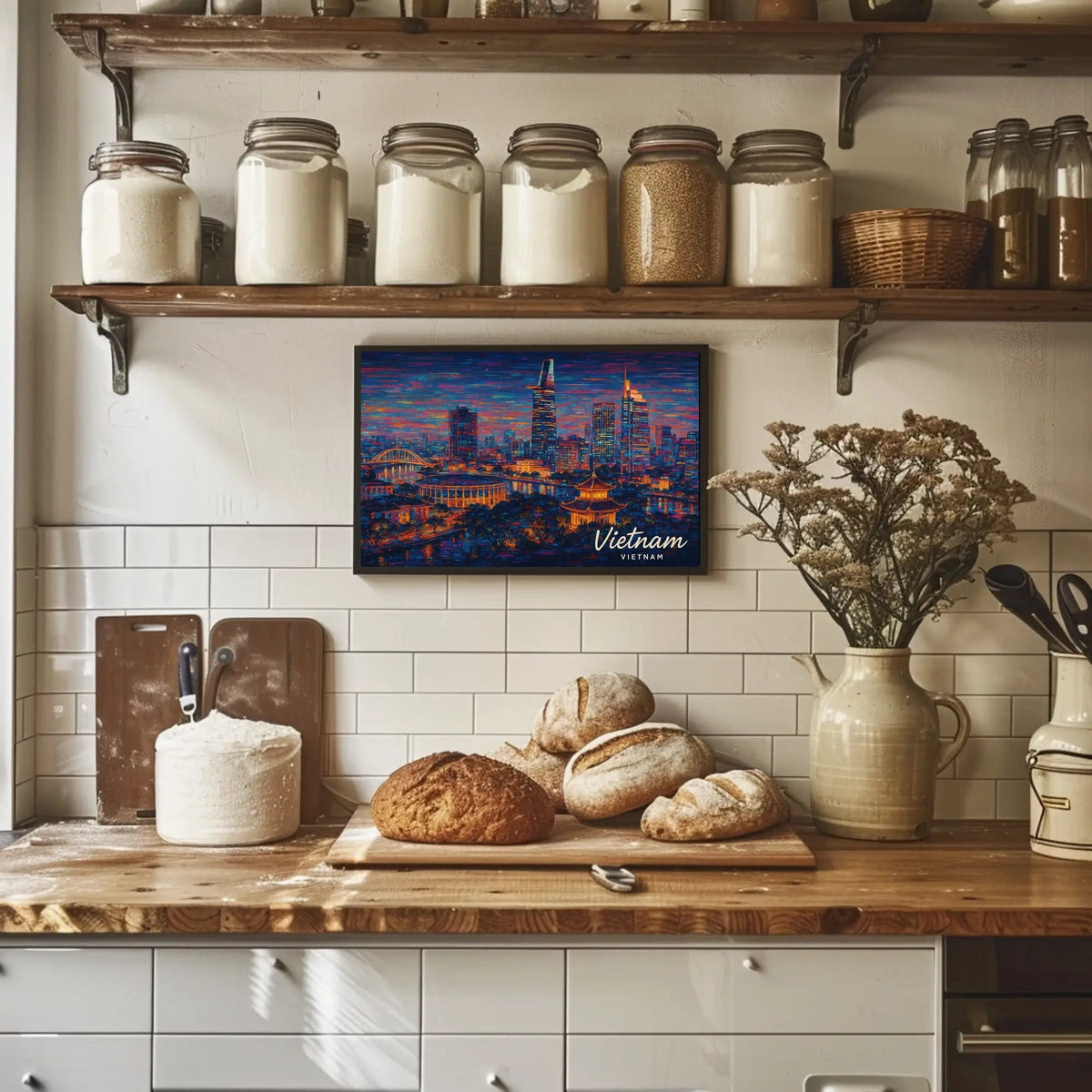 Vietnam Skyline Poster