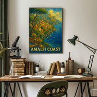 Amalfi Coast Scenic Beauty Poster Wall Art For Living Room