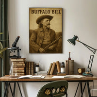 Legendary Western Hero Captivates in American Historical Poster