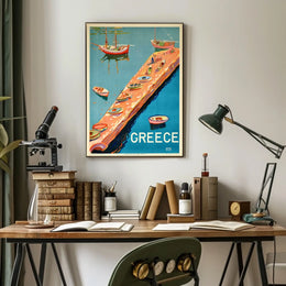 Greece Aegean Island Jetty Poster