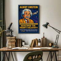 Einstein Relativity Vintage Science Educational Poster