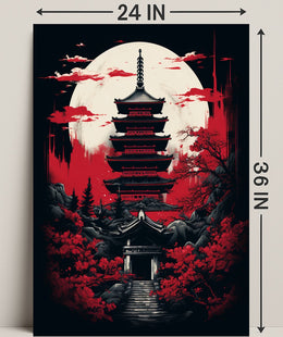 Moonlit Pagoda Poster