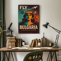 Fly Bulgaria Vintage Travel Poster PosterGoat