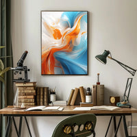 Fluid Motion Abstract Art Vibrant Design Poster