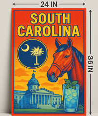 South Carolina A Vibrant Tribute Poster PosterGoat