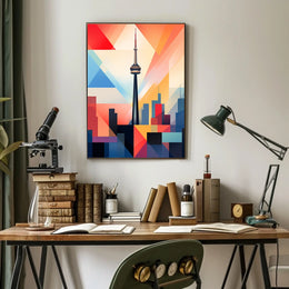 Toronto Modern Skyline Artistic Travel Poster