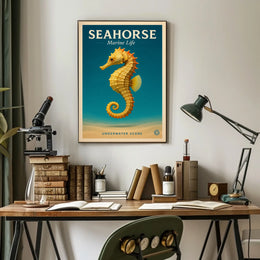 Seahorse Marine Life Poster
