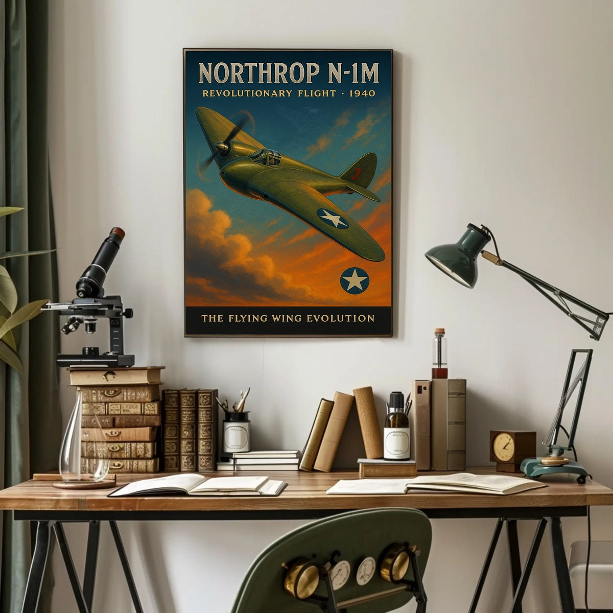Northrop N-1M 1940 Aviation Art Poster Print