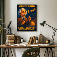 Einstein Vintage Nobel Physics Poster