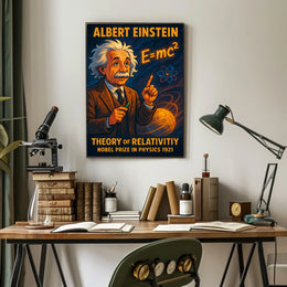 Einstein Vintage Nobel Physics Poster