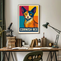 Cornish Rex Cat Art Poster