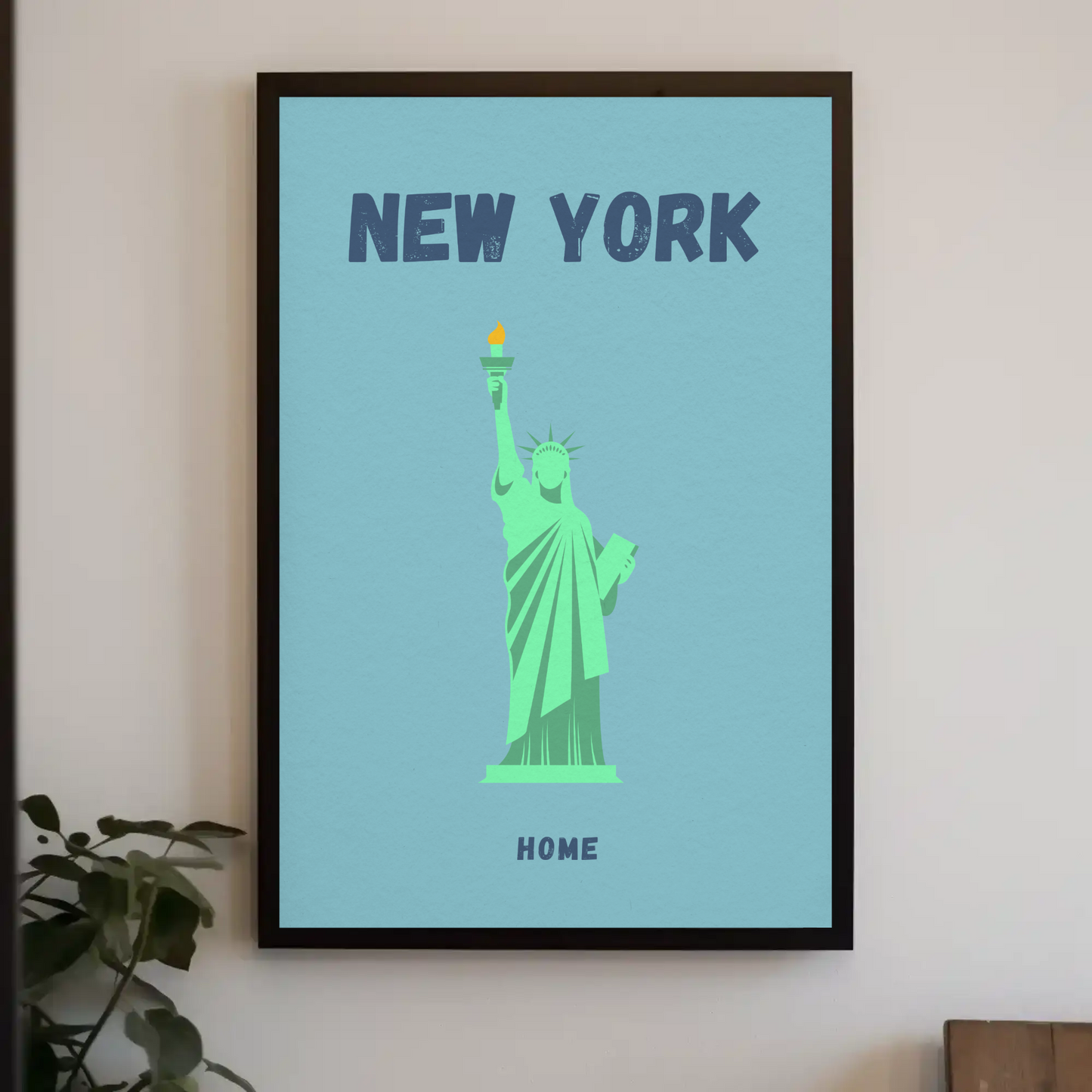 Statue Of Liberty New York Retro Travel Poster
