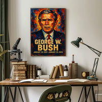 George W. Bush 43rd President of the United States Glitch Hop Art Poster
