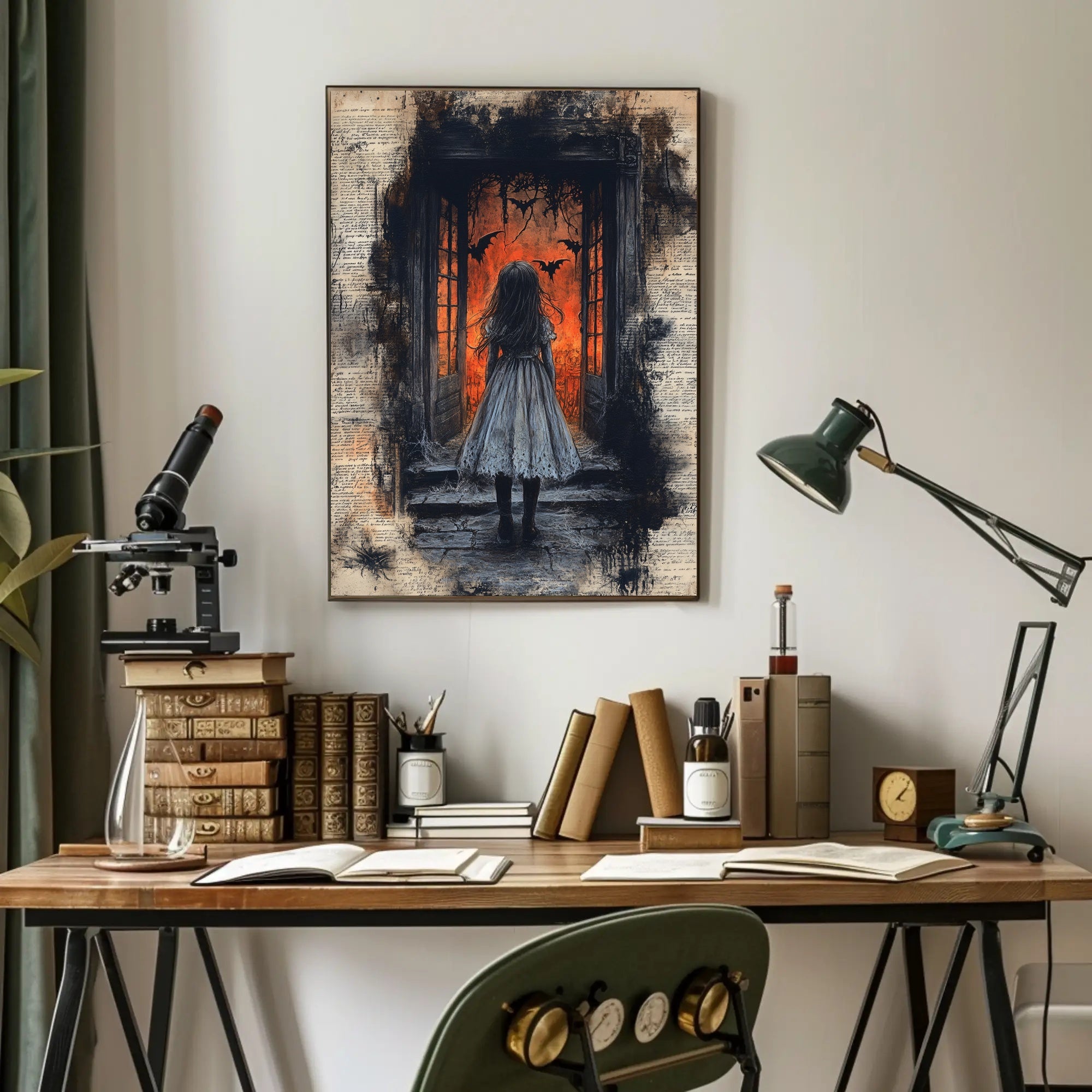 Haunting Gothic Scene Art Print - Abstract or Artistic Poster