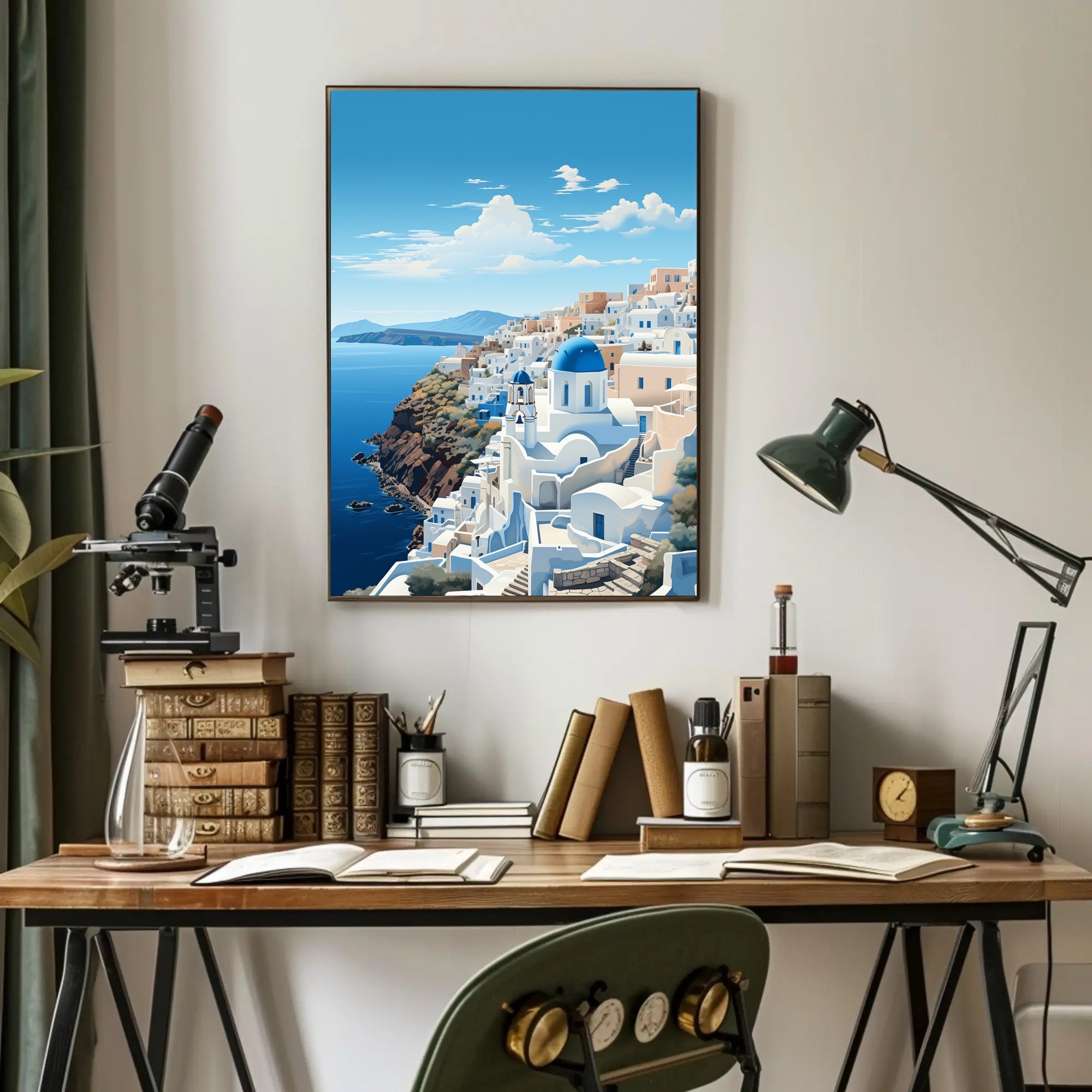 Santorini Serenity Poster PosterGoat
