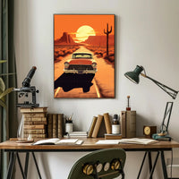 Desert Road Journey Poster