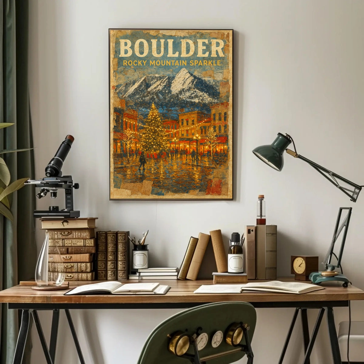 Boulder Rocky Mountain Sparkle Poster